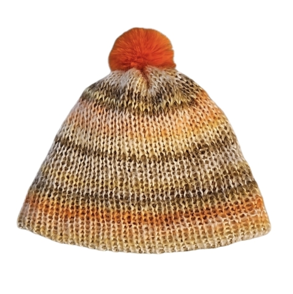 Stay Cozy and Stylish This Winter with Our Handmade Crochet Orange Pom Pom Beani - Picture 10 of 17